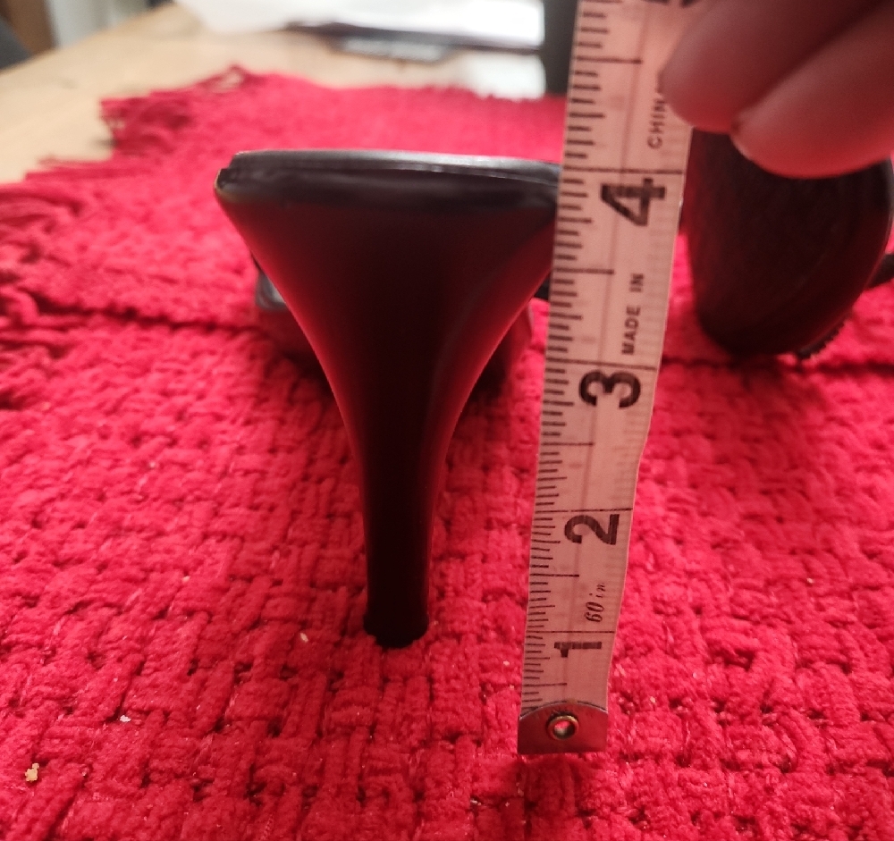 Comtesa rhinestones Elegant Black Mules with Moderate Heel 6M - Picture 12 of 12
